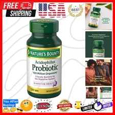 Nature's Bounty Lactobacillus Acidophilus Probiotic Supplement, 120 Tablets