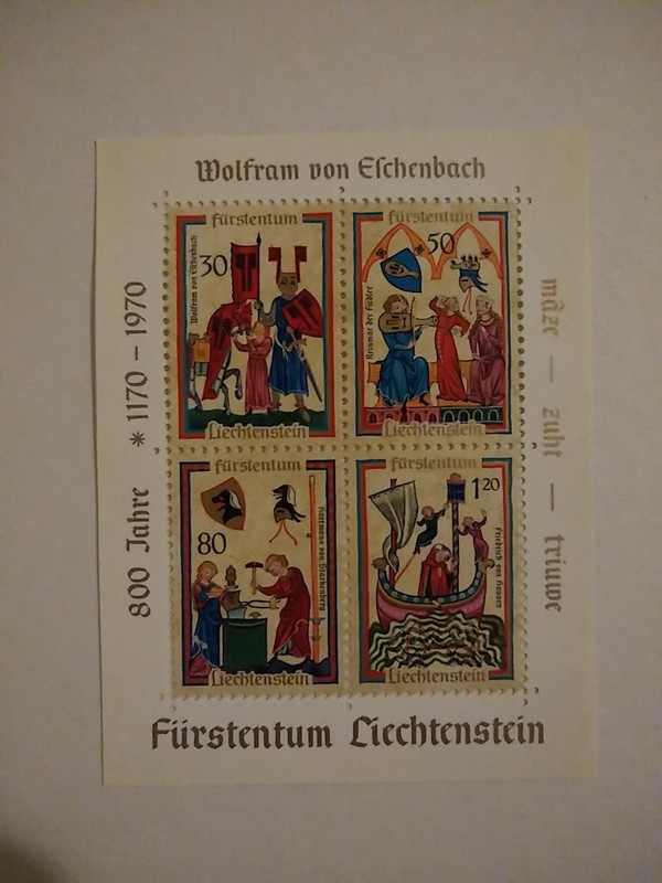 Liechtenstein 1970 Principality 4 Stamps Block Sheet MNH . 