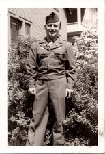 Vintage 1946 WWII Era US Army Soldier Portrait Photograph Original Photo Velox