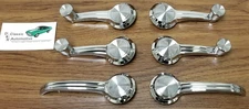 65-66 Chevelle Nova Impala Window Crank & Door Handle Kit Chrome w/ Chrome Knobs