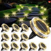 12 StüCk IP65 Solar Bodenleuchten Aussen, Upgraded 12 Leds Solarleuchten