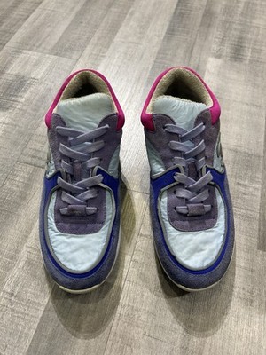 Chanel CC Calfskin Purple Blue Pink White Logo Athletic Sneakers Women