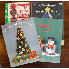 Vintage Christmas Tole Painting Pattern Craft Book Lot Joy of Christmas 4pc