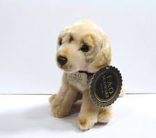 FAO Schwarz Labrador Puppy Dog Plush Stuffed Animal 10" Cream NWT