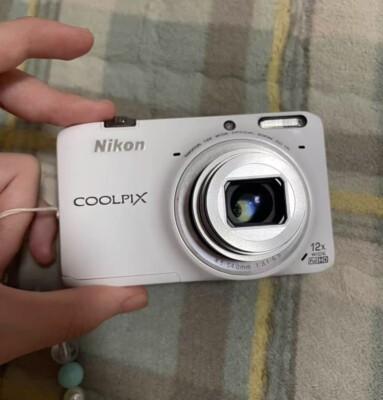 Nikon COOLPIX S6500 White Digital Camera 16.0MP 12X Zoom English