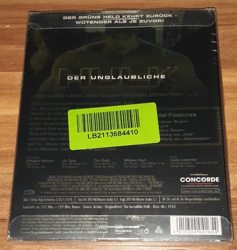 HULK (limited-Blu-ray-Steelbook-Concorde/oop/Mega RAR/Sammlerstück) NEU/OVP - Picture 7 of 7