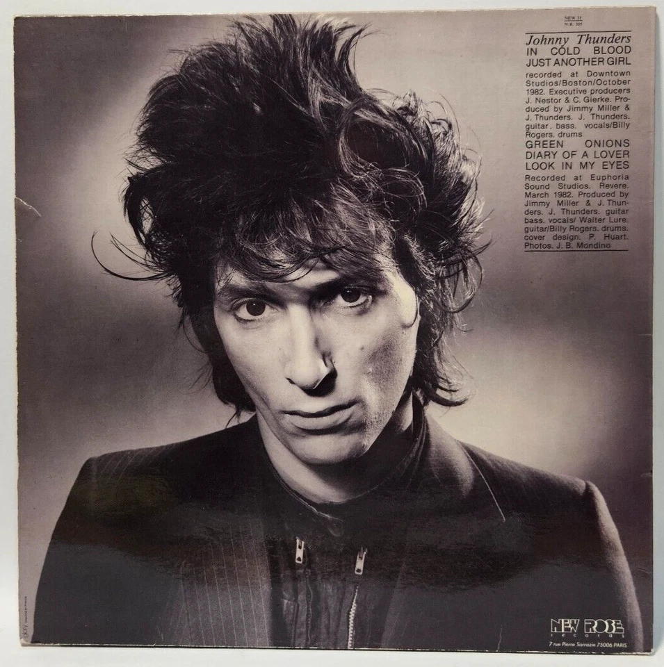 Johnny Thunders - In Cold Blood - New Rose 1984 France - EX - Ultrasonic Cleaned Foto 2 de 4