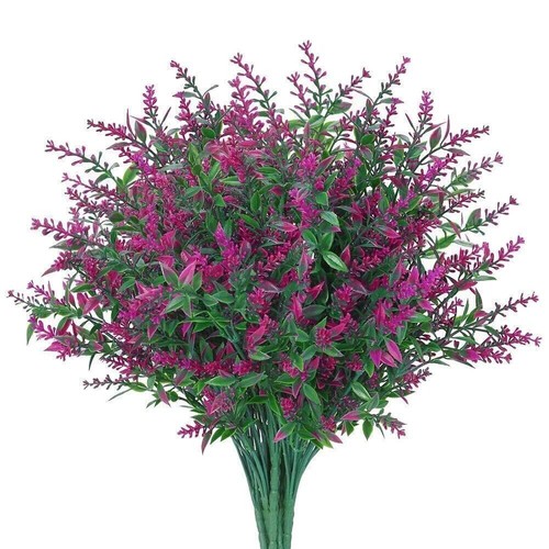 Artificial Flowers Plastic Fake Plants UV Resistant Home In/Outdoor Garden Decor - Picture 10 of 16