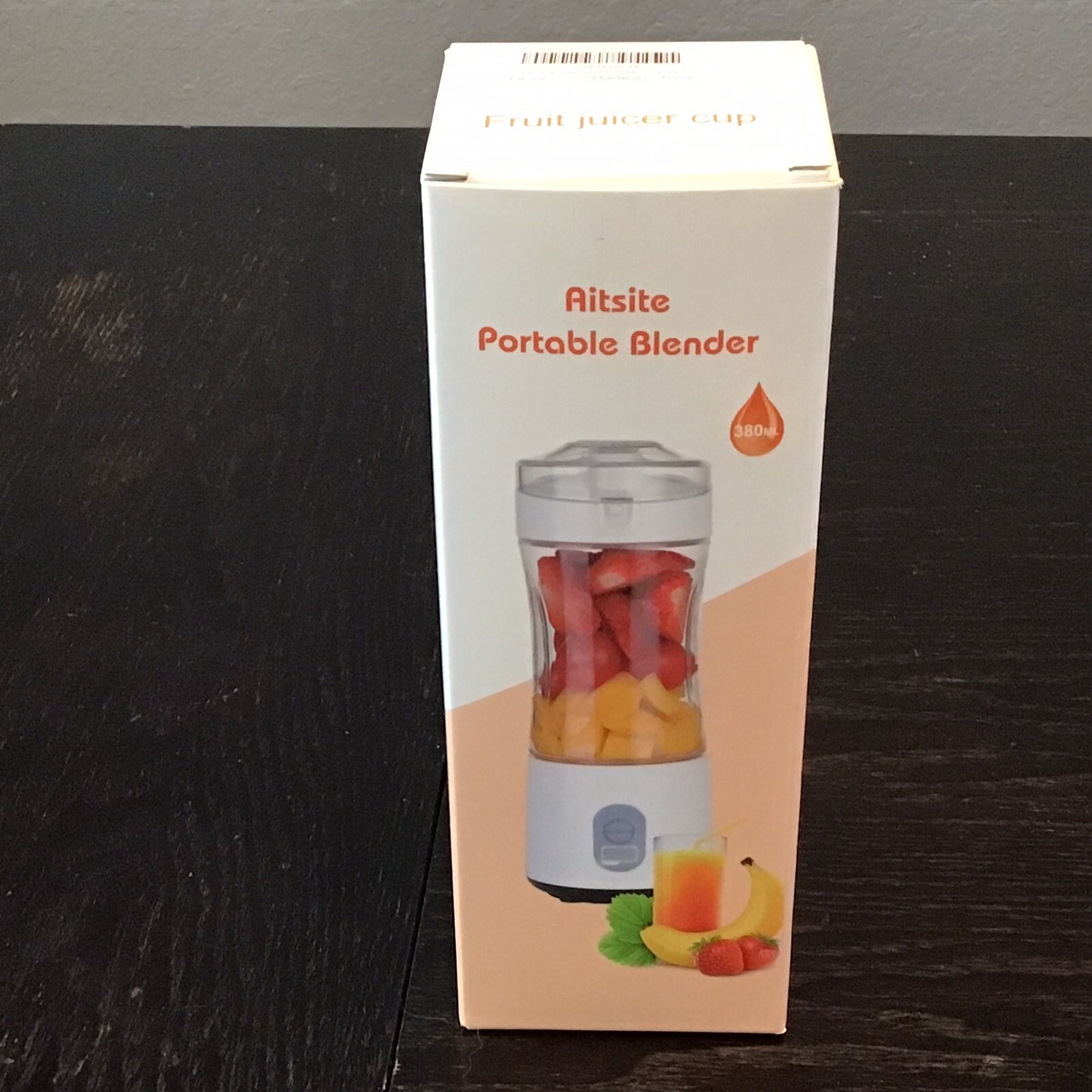 NIB Aitsite Portable Blender Fruit Juicer Cup 380ML Black Nutrition Mobile New