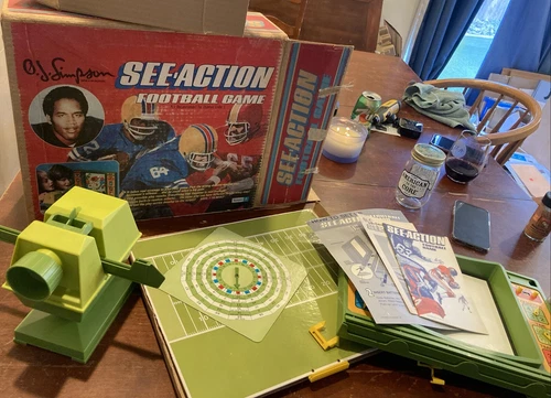 Vintage Kenner O.J. Simpson See-Action Football Game 1970s Original Box