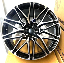 20" unbranded black alloy wheels fit bmw x5/x6/x7 wider rear + tyres g05/g06/g07