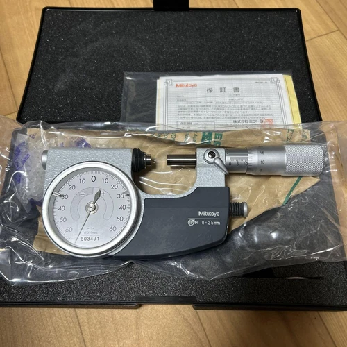 Mitutoyo IDM-25R 510-121 MICROMETER 0-25mm 0.001mm IP54 Built-in Indicator F/S