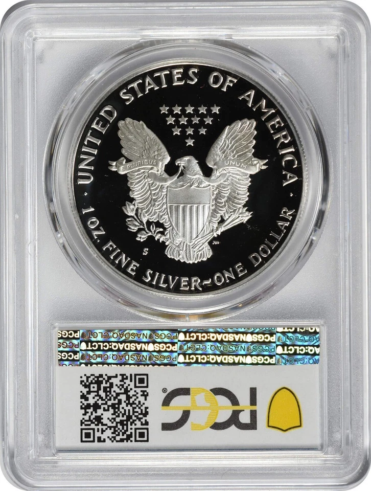 1989-S American Silver Eagle Dollar PR69DCAM PCGS Proof 69 Deep Cameo - Image 2 of 2