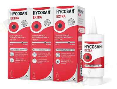 Hycosan Extra 3x Packung konservierungsmittelfrei trockene Augentropfen empfohlen von Optikern