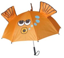 Toysmith CRITTER Kids Umbrella 36" Dome Ladybug BEE FISH straight handle