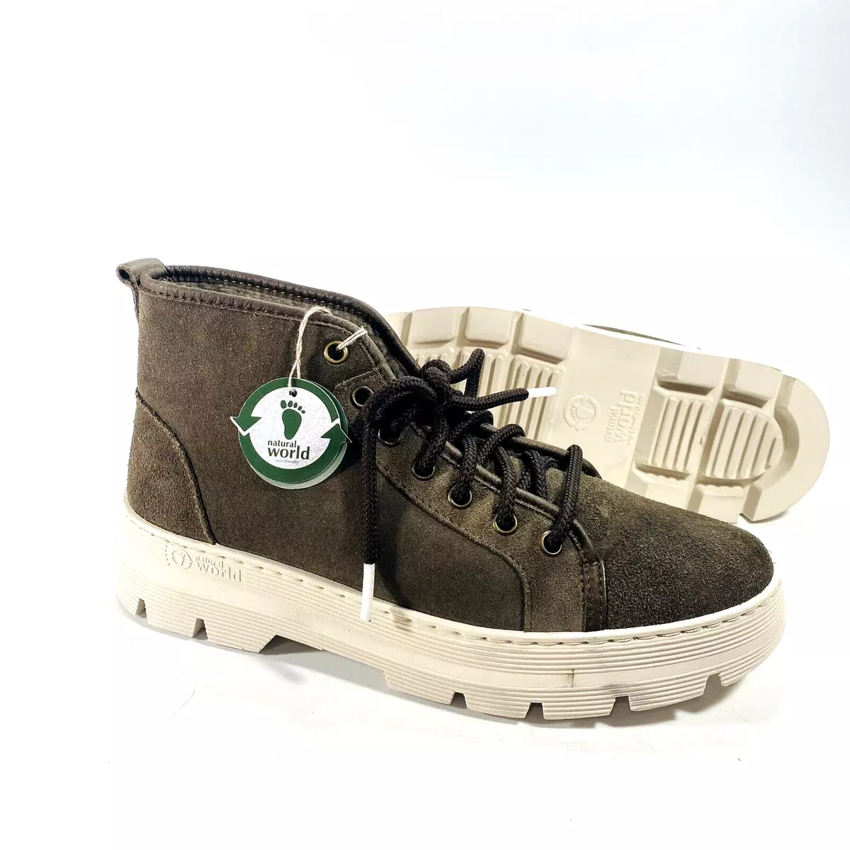 Natural World Eco Friendly Naira Sz 39 US 8.5 Sneaker Mid WP Boot Shoe  Suede NEW