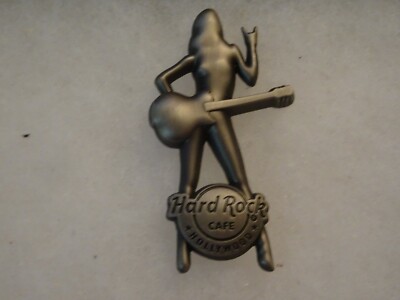 Hard Rock Cafe pin Hollywood 3D Rock Girl Silhouette 2015