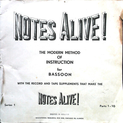 Notes Alive! The Modern Method of Instruction for Bassoon - Vintage ...