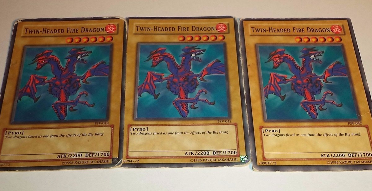 3X Twin-Headed Fire Dragon PSV-042 - Yugioh Yu Gi Oh! 3 Playset | eBay