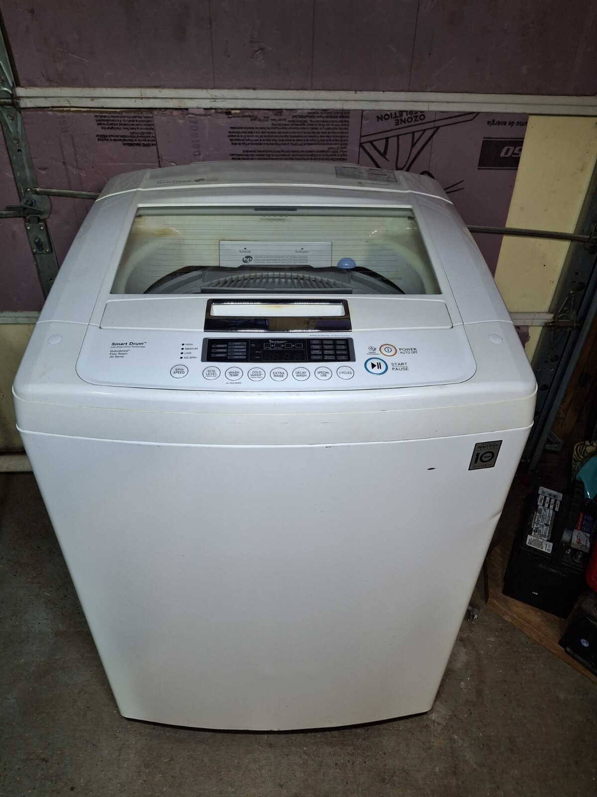 LG 4.3cu ft High Efficiency Impeller TopLoad Washer (White