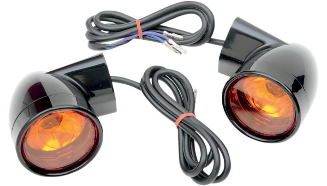 赤　青　紫　R U C Black Bullet-Style Turn Signals CVO Electra Glide Ultra Classic