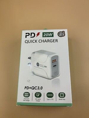 20W PD QC 3.0 Fast Charger Quick Wall Adapter USB C Cable For iPhone 11 12 13 14