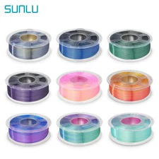 SUNLU 1.75MM PLA+ SILK Filament Dual/Triple 360° Spin Unveils Varied Colors