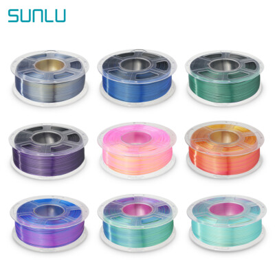 SUNLU 1.75MM Dual/Triple SILK PLA+ Filament Shiny 3D-Drucker Verbrauchsmaterial