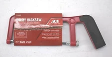 Ace Hardware Hobby Hacksaw 2-1/2" Depth Lightweight Aluminum Carbon Steel Blade