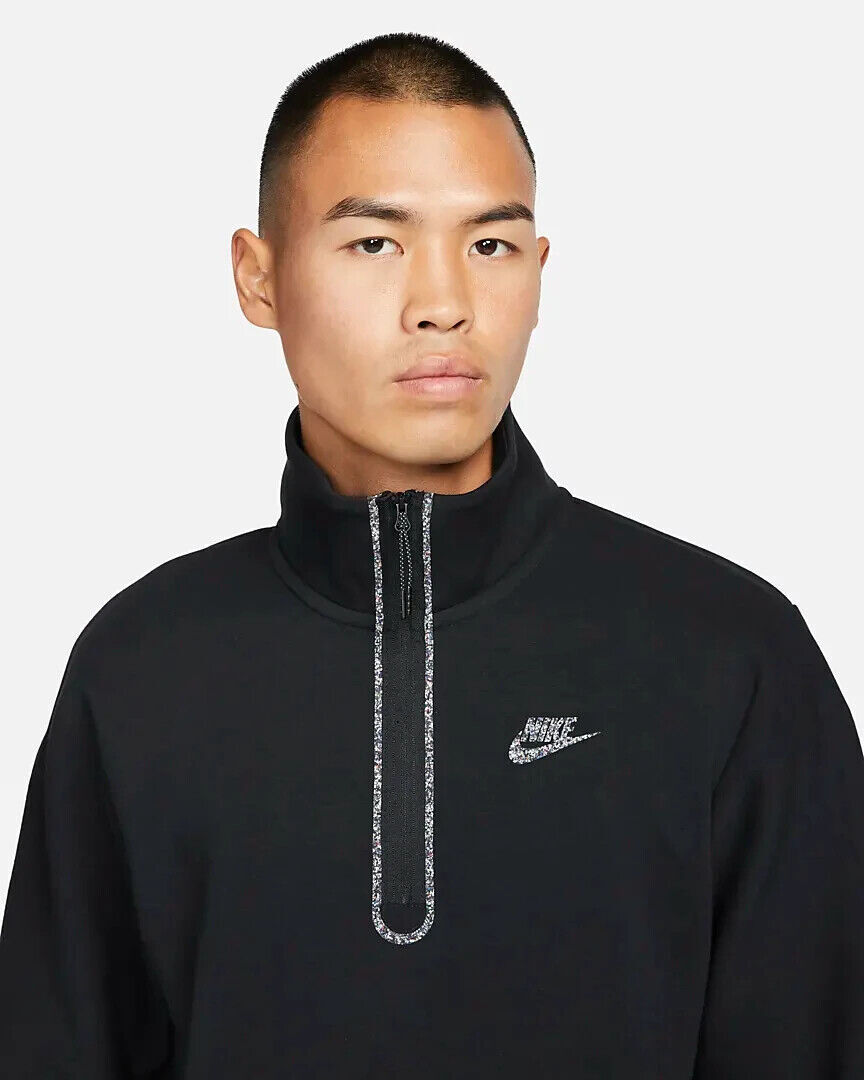NWT Nike Sportswear Tech Fleece 1/2 Zip Sweatshirt Black Men's