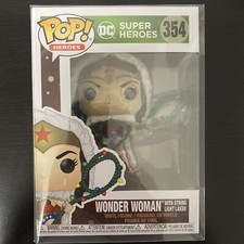 Holiday Wonder Woman With String of Lights Lasso Funko Pop #354 DC w/ Protector