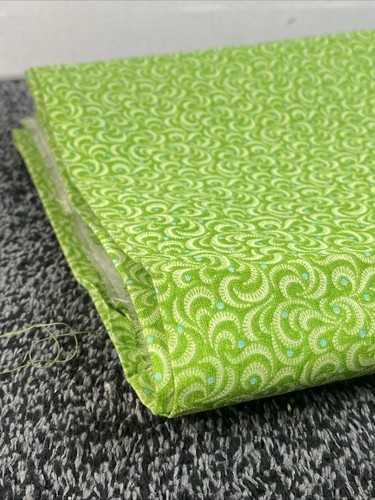 Tessuto Girelle Verde Senza Marca - 100% Cotone - Cucito Trapuntino Luminoso Neon Lime - Foto 5 di 8