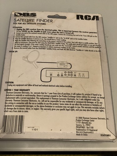 RCA Satellite Finder DSATFIND1 DBS - Afbeelding 8 van 11