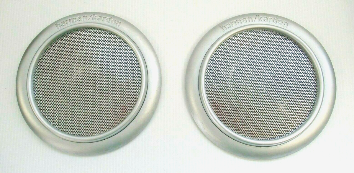 MINI Cooper ONE S Harman Kardon Front Door Silver Speaker Covers