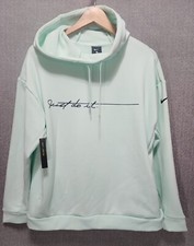 Nike Women's Therma Fleece Graphic Training Hoodie 929693-357 Teal Medium C28