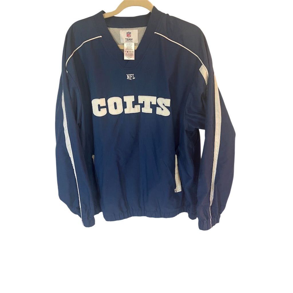 Indianapolis Colts Men's XL Blue Windbreaker Jacket Pullover NFL Team Apparel