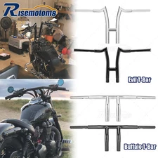 6" 12" 14" Evil / Buffalo T-Bar Handlebar For Harley Dyna Softail Sportster 96+