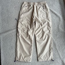 Ladies Primark zipped pocket cargo trousers beige size 14/16 Large