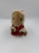 Vtg 1981 Dakin Priscilla Hillman Christmas Merry Mouse Plush