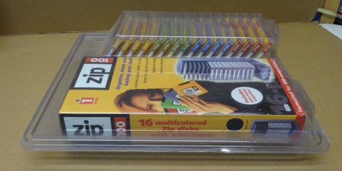 Iomega Zip Disks (16) 100 MB Multicolored with Tower Sealed NOS Genuine - Afbeelding 4 van 9
