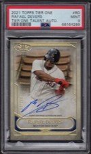 2021 Rafael Devers Topps Tier One #T1TA-RD Tier 1 Talent Auto /200 Graded PSA 9