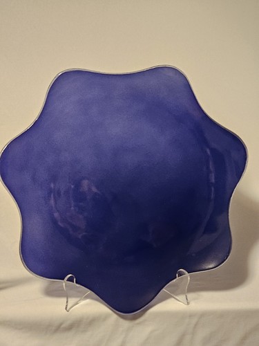 Annieglass Scalloped Handcrafted 11.5" Dinner Plates 1995 1997 Signed US - Picture 6 of 11