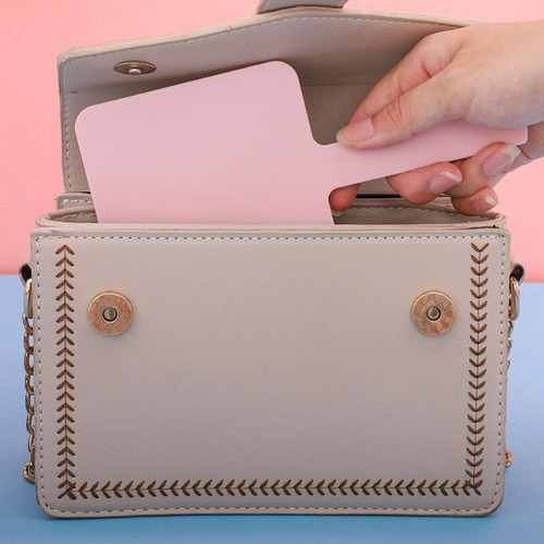 Square Mirror with Handle Beauty Make Up Use Accessories Hand Mirror Vanity❀ - Picture 13 of 23