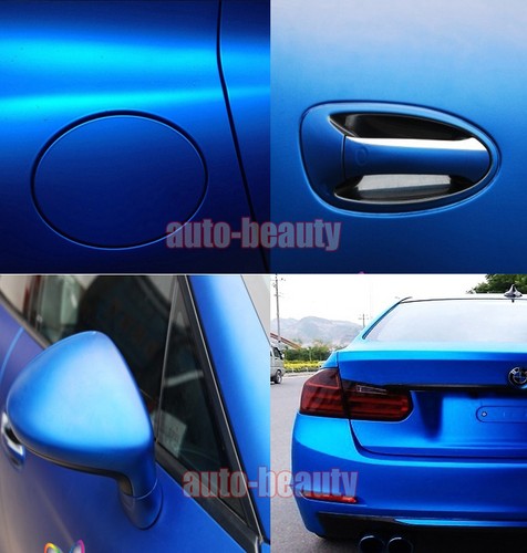 Entire Car Wrap Metallic Matte Chrome Blue Satin Vinyl Sticker - 50FT x 5FT ACAC - Picture 6 of 6