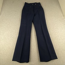 Vintage Skitique Pants Womens 10R Navy Blue Wool Nylon Stretch Snowboard Japan