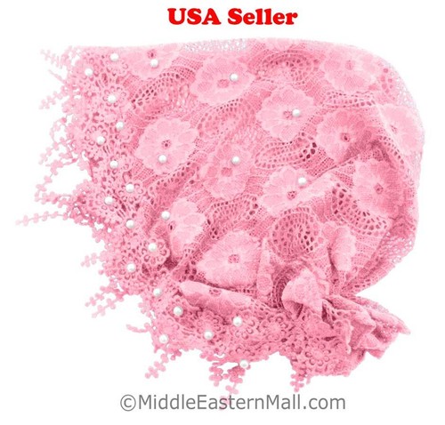 Salma Large Hijab Lace Caps Muslim wedding special occasion Ramadan Eid Hijab - Picture 21 of 28
