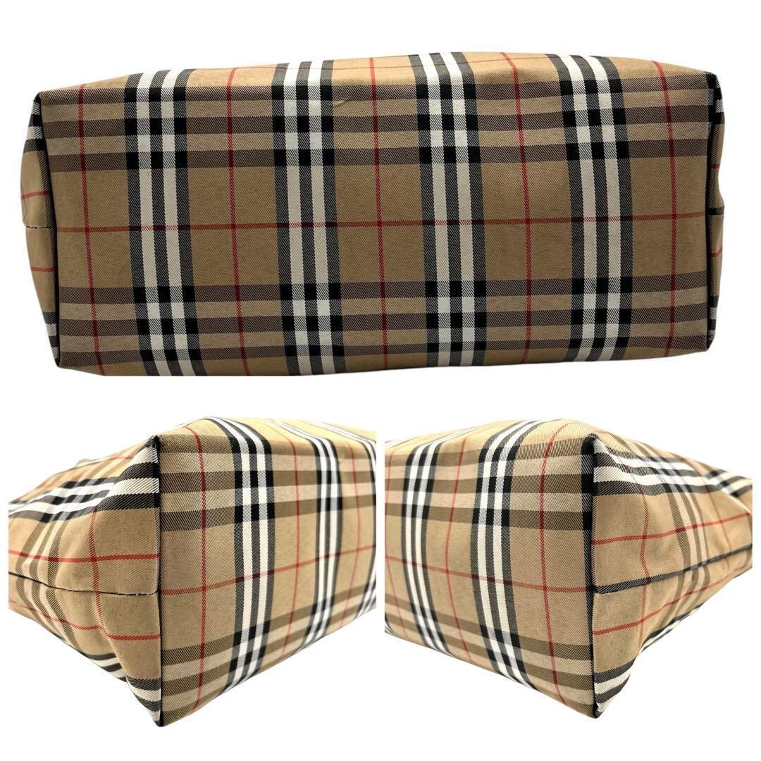 BURBERRY LONDON Nova check tote bag Canvas leather color beige