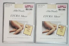 Nice Touch Shaping Control Top Pantyhose Pearl Size A Lycra Sheer Lot Of 2 New!