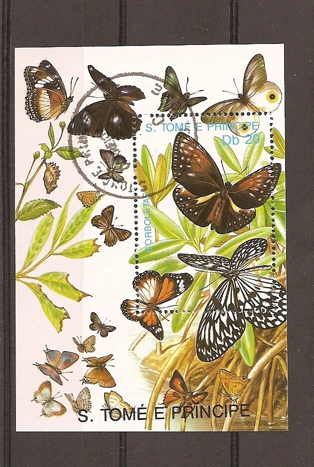 papillons Bloc FeuilleT oblitéré 19 SAN TOME ET PRINCIPE - Photo 1/1