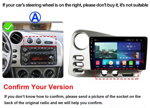 64GB For 2003 2004 05 06 07 08 Pontiac Vibe Android 13 CarPlay Car Stereo Radio - Bild 3 von 24